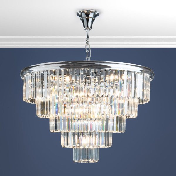 Eulalia 12 Light Chandelier Polished Chrome Crystal - Image 8