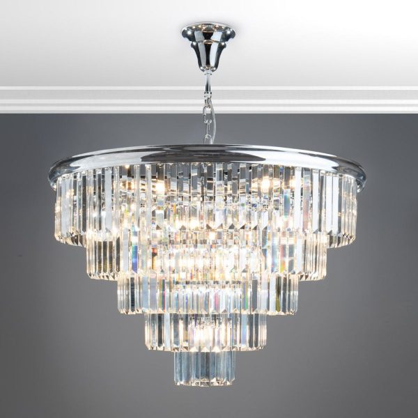 Eulalia 12 Light Chandelier Polished Chrome Crystal - Image 9