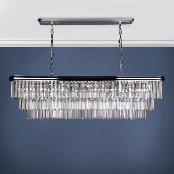 Eulalia 10 Light Chandelier Polished Chrome Crystal - Image 8