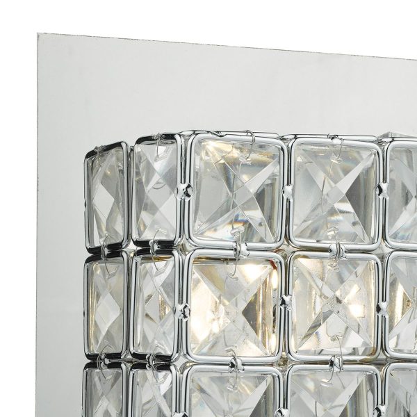 Imogen Wall Light Polished Chrome Glass LED - Image 2