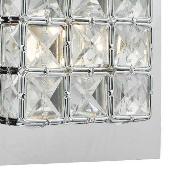 Imogen Wall Light Polished Chrome Glass LED - Image 3