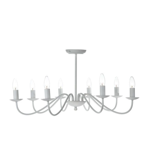 Irwin 8 Light Pendant Dual Mount White - Image 2