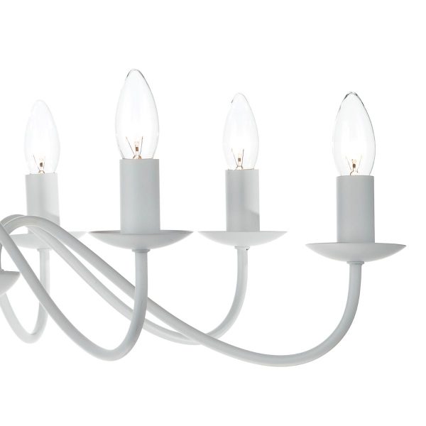 Irwin 8 Light Pendant Dual Mount White - Image 3