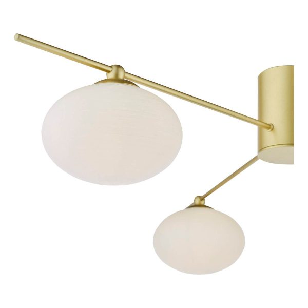 Jasper 3 Light Semi-Flush Satin Gold and Opal Glass - Image 3