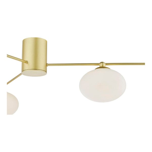 Jasper 3 Light Semi-Flush Satin Gold and Opal Glass - Image 4