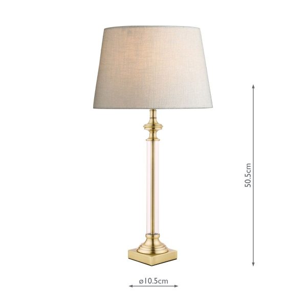 Laura Ashley Winston Table Lamp Antique Brass & Glass Base Only - Image 9