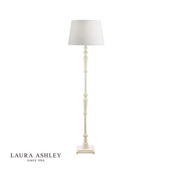 Laura Ashley Tate Wooden Floor Lamp Distressed Off White Base Only - Image 2