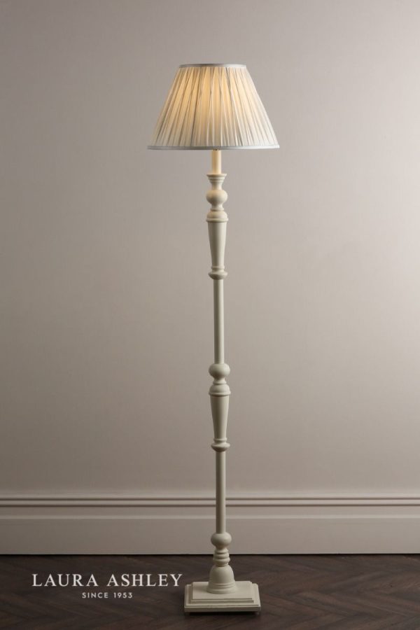 Laura Ashley Tate Wooden Floor Lamp Distressed Off White Base Only - Image 6