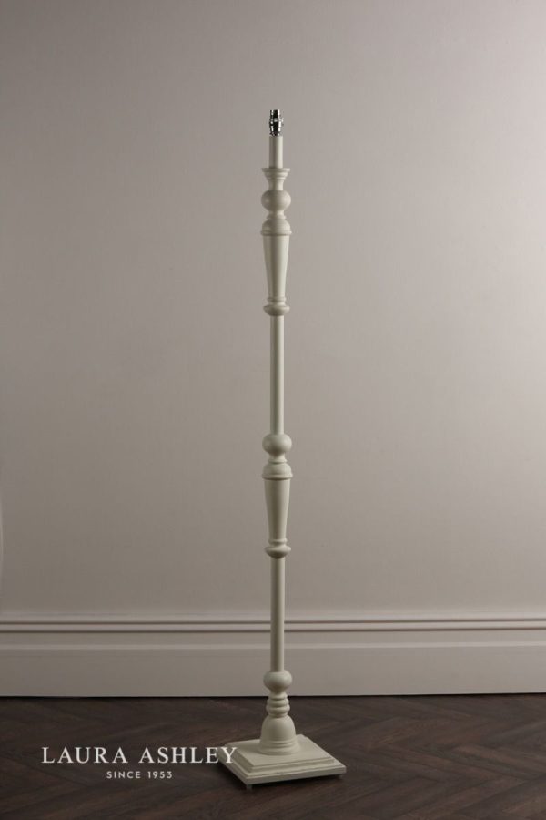 Laura Ashley Tate Wooden Floor Lamp Distressed Off White Base Only - Image 7