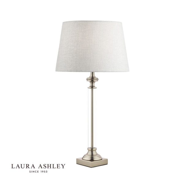 Laura Ashley Winston Table Lamp Antique Chrome & Glass Base Only - Image 2