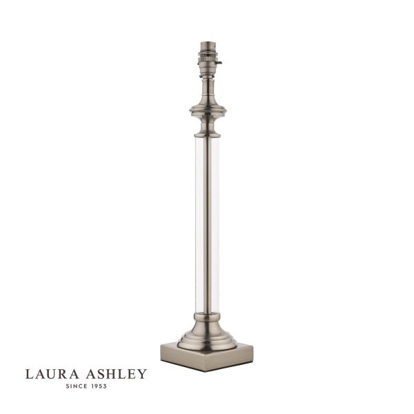 Laura Ashley Winston Table Lamp Antique Chrome & Glass Base Only - Image 3