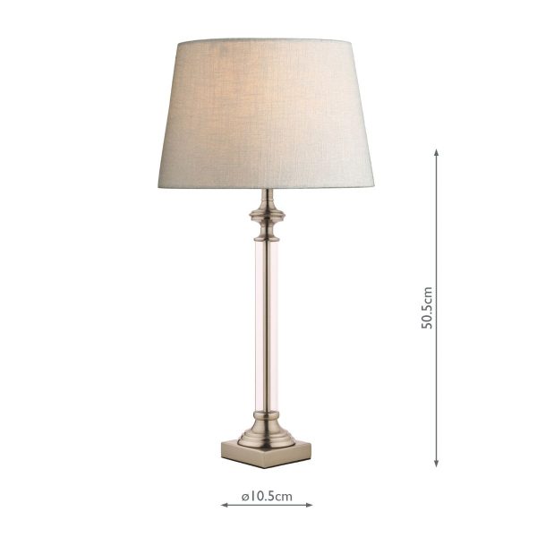 Laura Ashley Winston Table Lamp Antique Chrome & Glass Base Only - Image 9