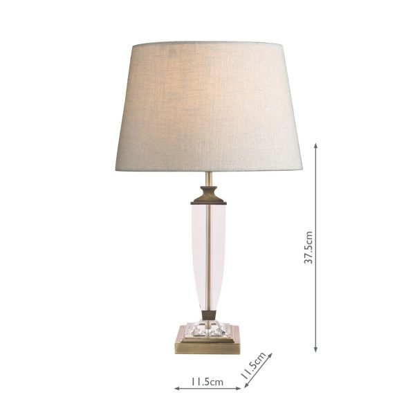 Laura Ashley Carson Antique Brass & Crystal Table Lamp Base Large - Image 7