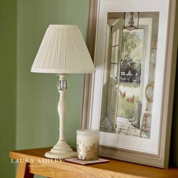 Laura Ashley Ellis Satin-Painted Spindle Table Lamp with Ivory Shade - Image 3