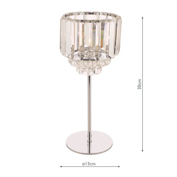 Laura Ashley Vienna Crystal & Polished Chrome Table Lamp - Image 4