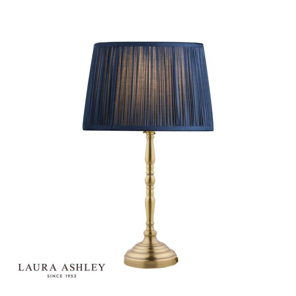 Laura Ashley Corey Antique Brass Candlestick Table Lamp Base