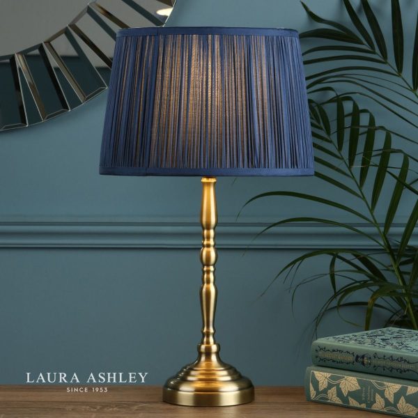 Laura Ashley Corey Antique Brass Candlestick Table Lamp Base - Image 3