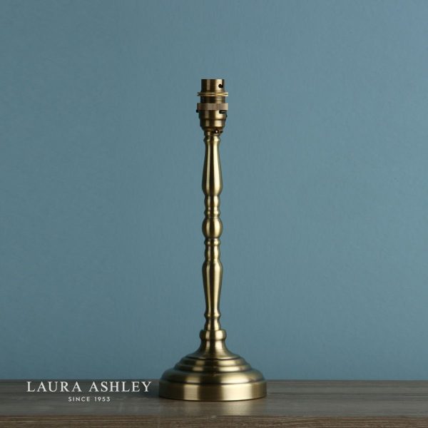 Laura Ashley Corey Antique Brass Candlestick Table Lamp Base - Image 5