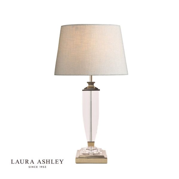 Laura Ashley Carson Polished Nickel & Crystal Table Lamp Base Large