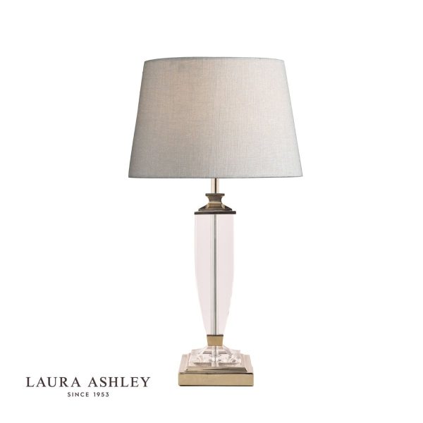 Laura Ashley Carson Polished Nickel & Crystal Table Lamp Base Large - Image 2