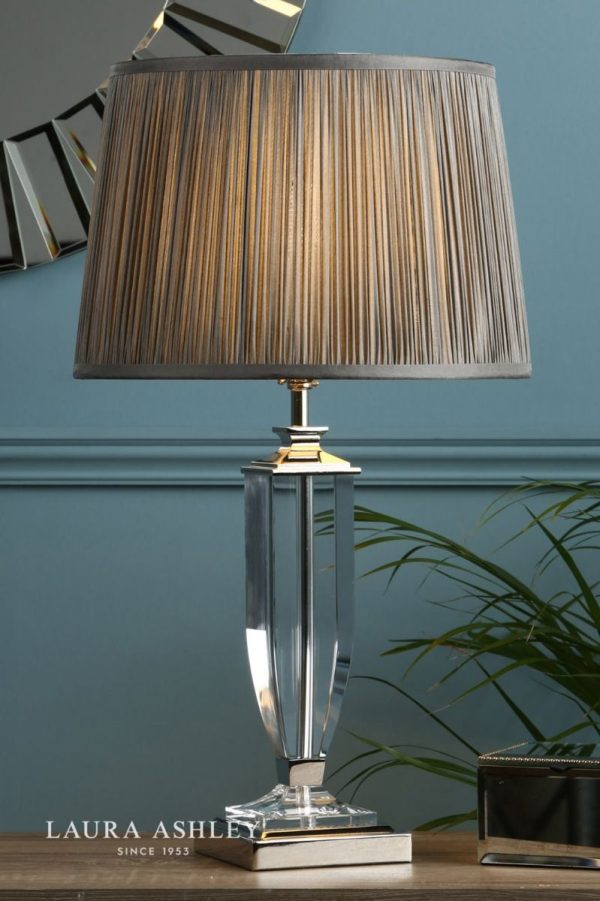 Laura Ashley Carson Polished Nickel & Crystal Table Lamp Base Large - Image 4