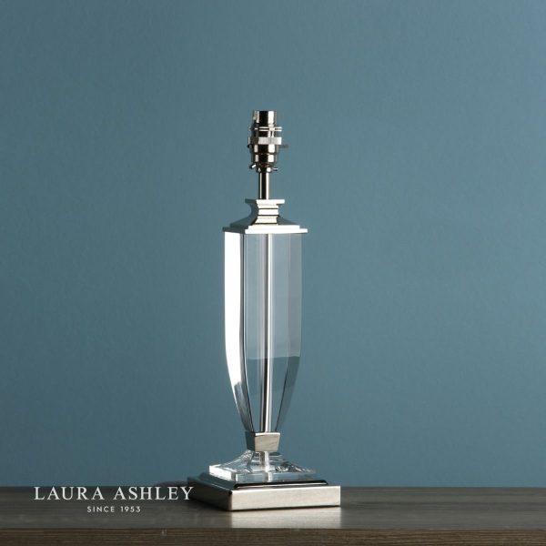 Laura Ashley Carson Polished Nickel & Crystal Table Lamp Base Large - Image 5