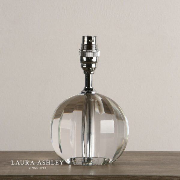 Laura Ashley Lydia Hand-Cut Faceted Crystal Glass Globe Table Lamp Base Petite - Image 6