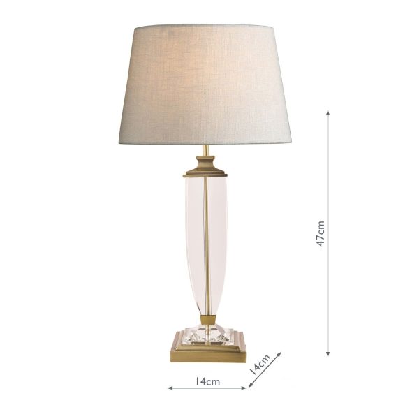 Laura Ashley Carson Antique Brass & Crystal Table Lamp Base Extra-Large - Image 8