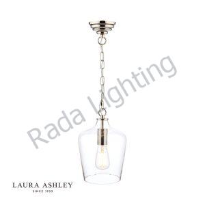 Laura Ashley Ockley Pendant Polished Chrome & Glass