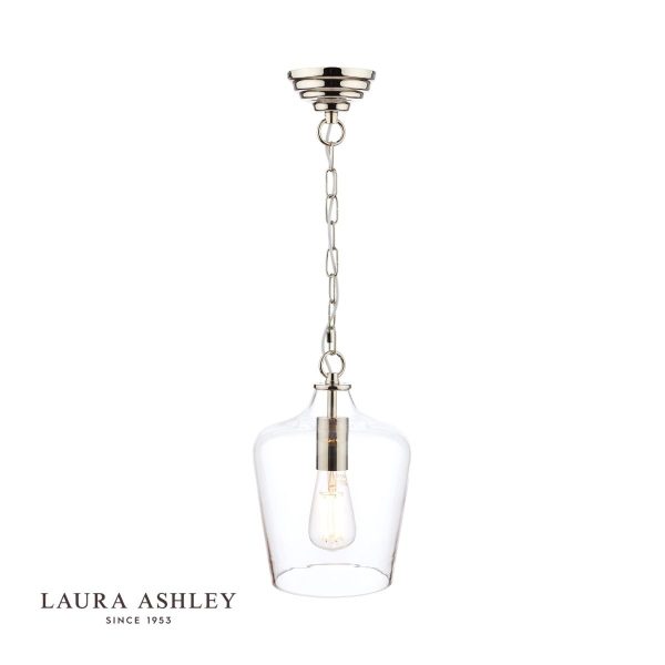 Laura Ashley Ockley Pendant Polished Chrome & Glass