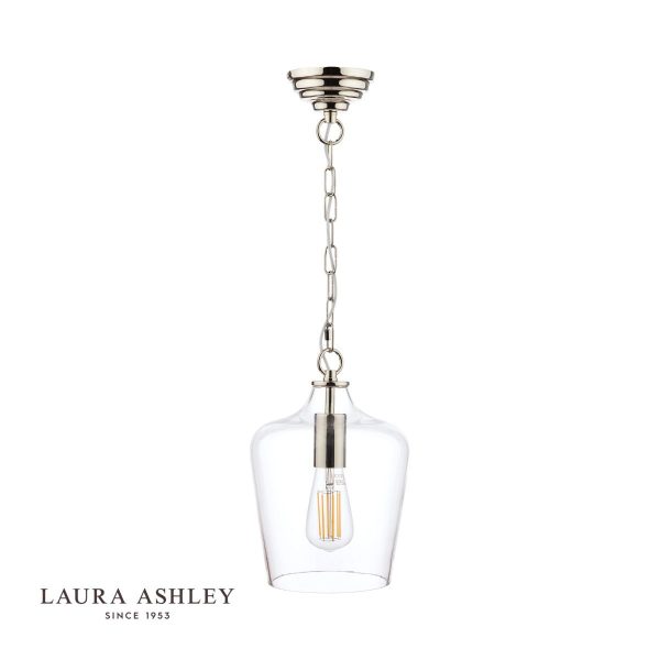 Laura Ashley Ockley Pendant Polished Chrome & Glass - Image 2