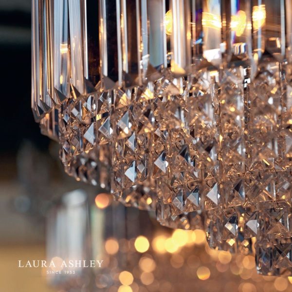 Laura Ashley Vienna Crystal & Polished Chrome 9 Light Chandelier - Image 4