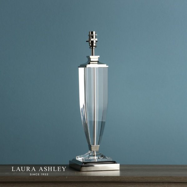 Laura Ashley Carson Polished Nickel & Crystal Table Lamp Base Extra-Large - Image 5