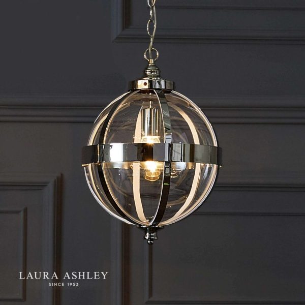 Laura Ashley - Odiham Pendant Polished Nickel Glass - Image 4