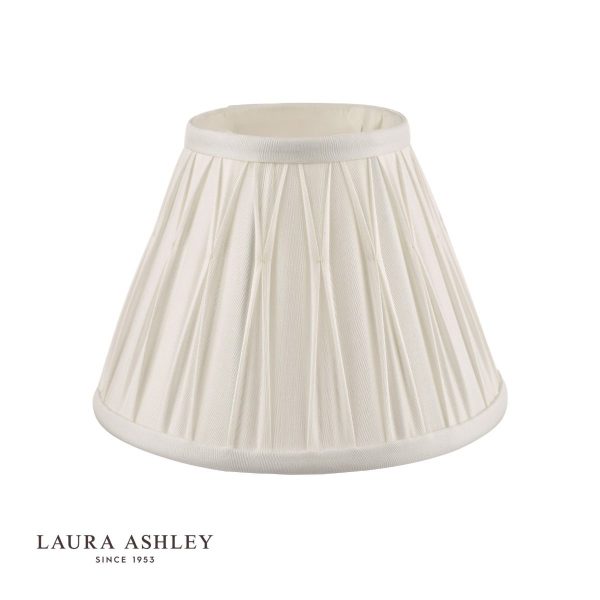 Laura Ashley Fenn Silk Empire Drum Shade White 20cm/8 inch - Image 2