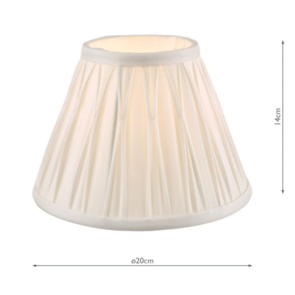 Laura Ashley Fenn Silk Empire Drum Shade White 20cm/8 inch - Image 5