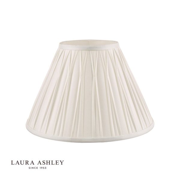 Laura Ashley Fenn Silk Empire Drum Shade White 25cm/10 inch - Image 2