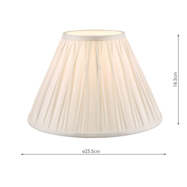 Laura Ashley Fenn Silk Empire Drum Shade White 25cm/10 inch - Image 5