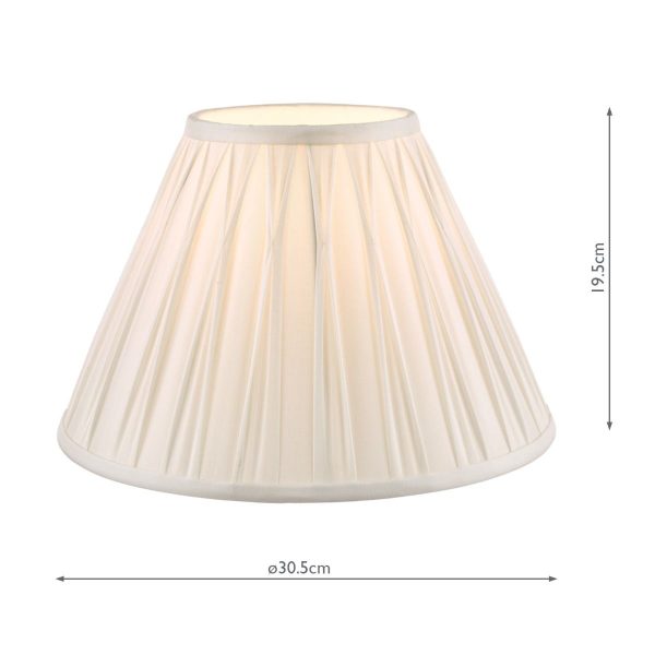 Laura Ashley Fenn Silk Empire Drum Shade White 30cm/12 inch - Image 5