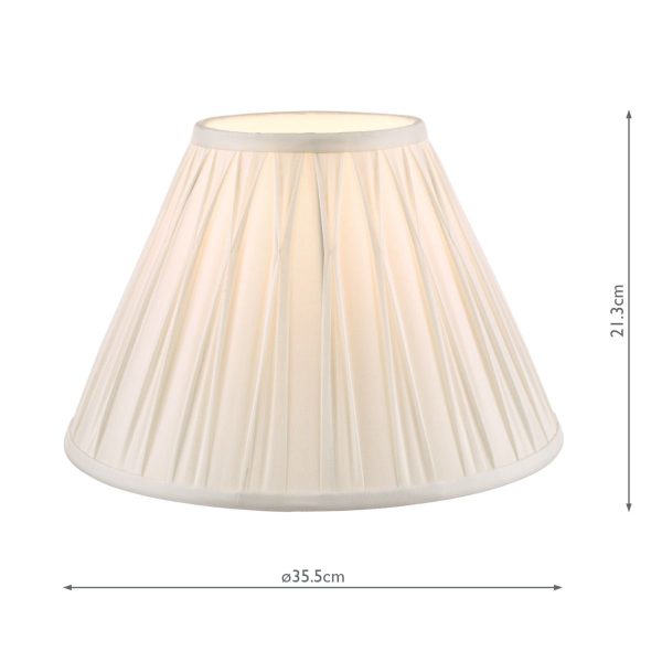 Laura Ashley Fenn Silk Empire Drum Shade White 35cm/14 inch - Image 5