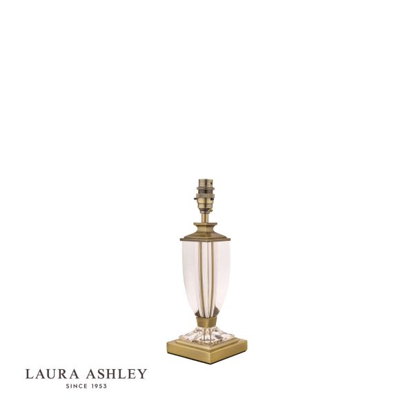 Laura Ashley Carson Antique Brass & Crystal Table Lamp Base Small - Image 3