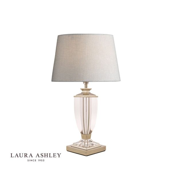 Laura Ashley Carson Polished Nickel & Crystal Table Lamp Base Small - Image 2