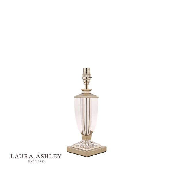 Laura Ashley Carson Polished Nickel & Crystal Table Lamp Base Small - Image 3