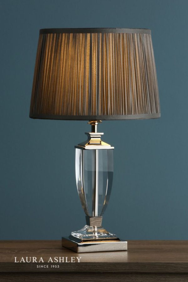 Laura Ashley Carson Polished Nickel & Crystal Table Lamp Base Small - Image 4