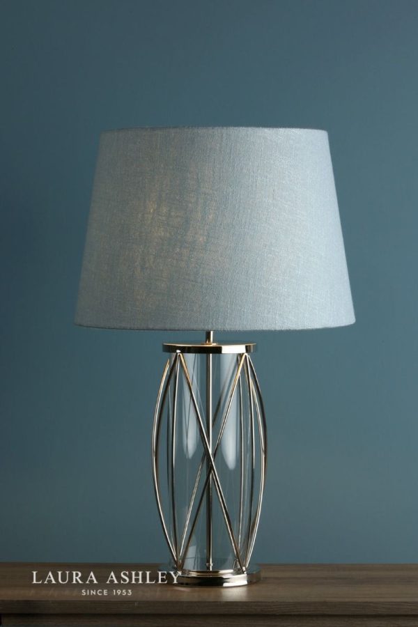 Laura Ashley Beckworth Polished Nickel Lattice Table Lamp Base Large - Image 5