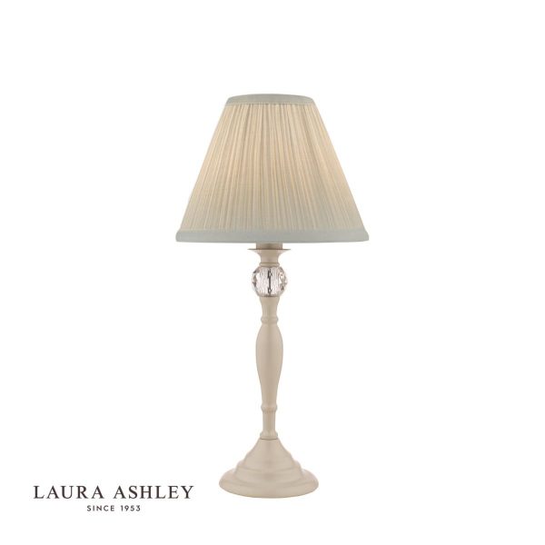 Laura Ashley Ellis Satin-Painted Spindle Table Lamp with Ivory Shade