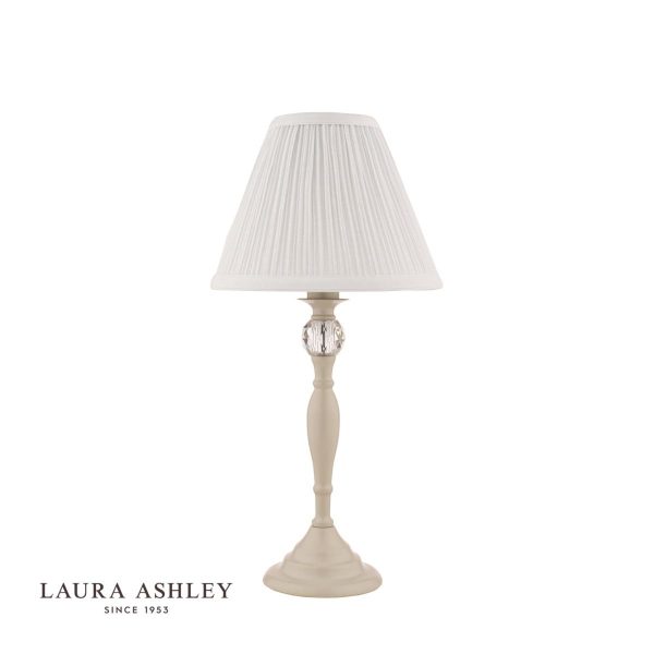 Laura Ashley Ellis Satin-Painted Spindle Table Lamp with Ivory Shade - Image 2