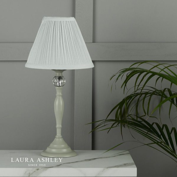 Laura Ashley Ellis Satin-Painted Spindle Table Lamp with Ivory Shade - Image 4