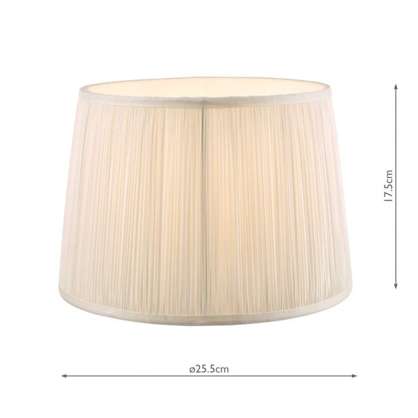 Laura Ashley Hemsley Pleated Silk Empire Drum Shade Cream 25cm/10 inch - Image 7