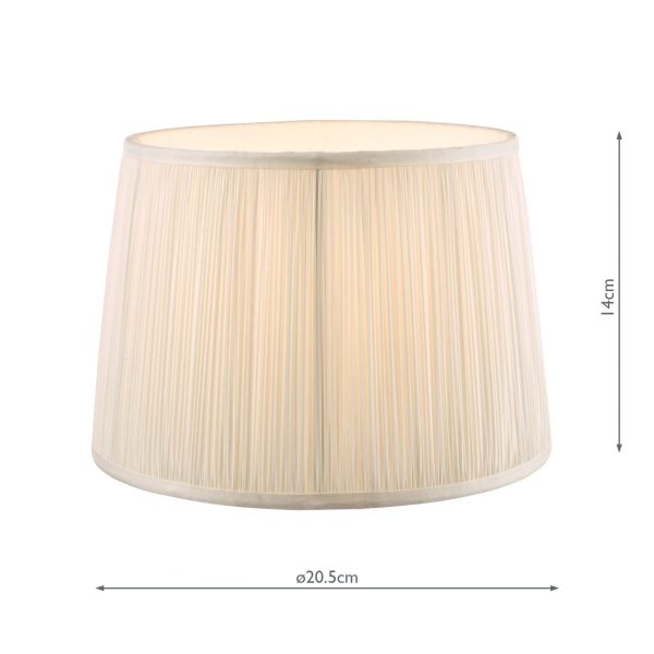 Laura Ashley Hemsley Pleated Silk Empire Drum Shade Cream 20cm/8 inch - Image 7